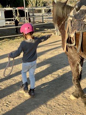 Granddaughter walking "Mama Rose" back independently.