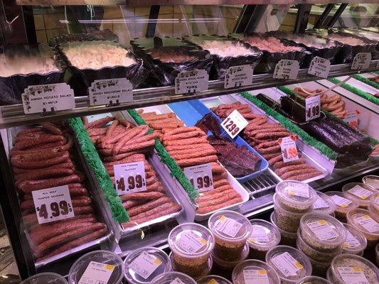 Their in-house made Hunter Sausages. Fully cooked, in a variety of ever changing flavors, and worth coming here just for them.