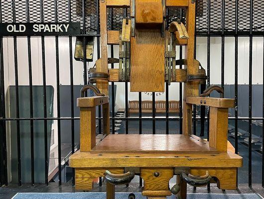 The actual electric chair where almost 10 inmates lost their lives.