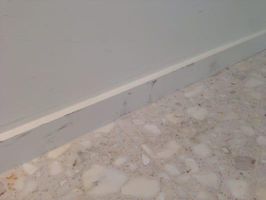 Baseboards after Sun Appliance completed work.