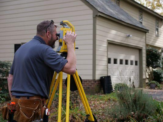 It takes 10 years to get your surveyors license in the state of VA! Surveying requires knowledge of algebra, trigenometry, and boundary law.