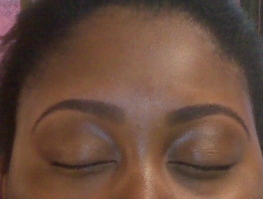 After virgin brow sculpt