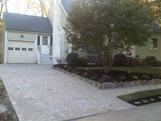 brick paver driveway, Belmont