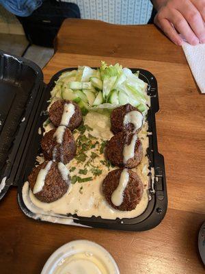 Falafel over rice