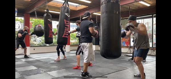 One of many classes offered to the public separate from the actual boxing team.