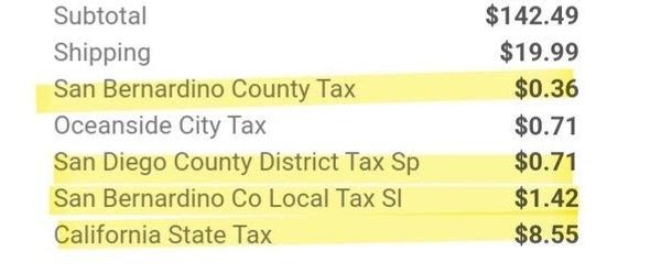 Additional taxes tacked that no other retailers do when ordering online. Makes me wonder if they do this for in shop consumers.