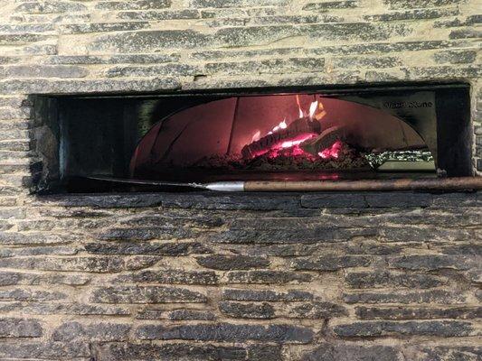 Depot 62's wood-burning oven