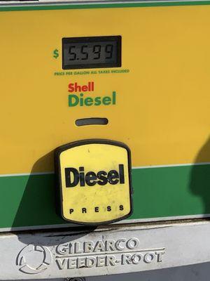 Current diesel price as of this spring season