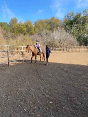 New student with teacher Sierra