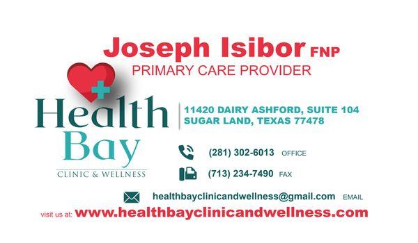 Business Card clinic information