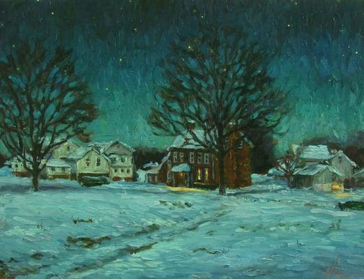 "Farm in Snow" by Jennifer Hansen Rolli