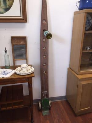 Wine rack made out of an antique hand truck.