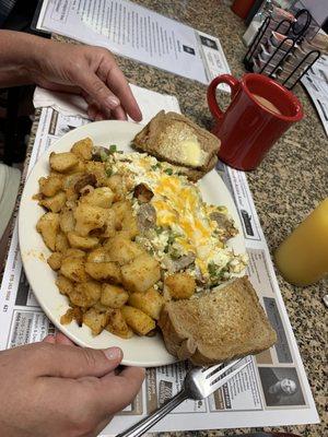 Sweet Italian Sausage egg white scramble absolutely delicious!