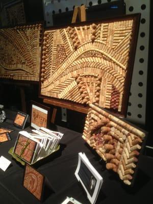 Cork art at Taste of Flight wine Expo