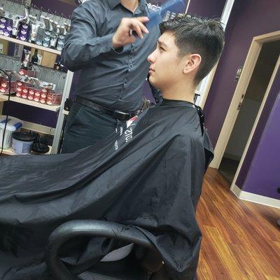 Lil Sammy getting the locks chopped