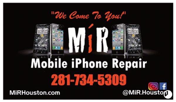 Mobile iPhone Repair for Houston, Spring, Conroe, Tomball, Cypress, and The woodlands, TX