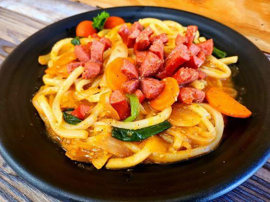 Udon Sausage Stir-Fry