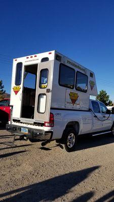 Mobile unit that the auctioneer uses