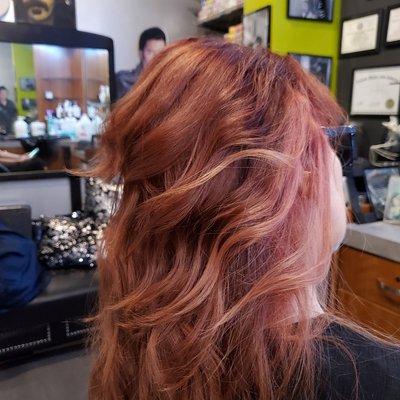 copper, red, & peachy color