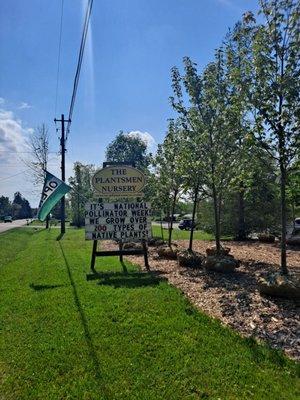 East facing sign for The Plantsman