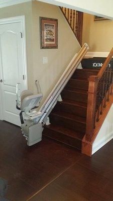 Just one of the many stair lift chairs installed