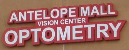 Find us by the sign on our new Palmdale office of Antelope Mall Vision Center Optometry