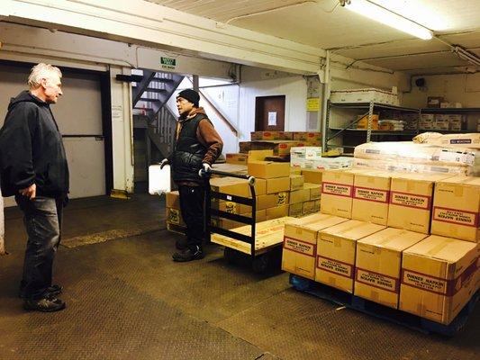 Our warehouse men Gary and George are working away every day to get your orders ready!