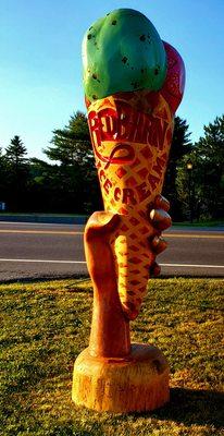 Red Barn's giant solid wooden cone sculpture! - 7/10/2022