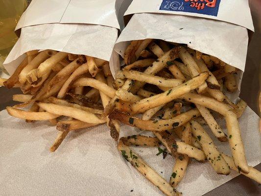 Regular fries, herb fries