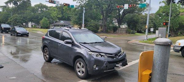 The vehicle after damage