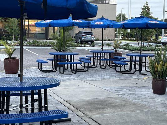 Outside seating, September 2024