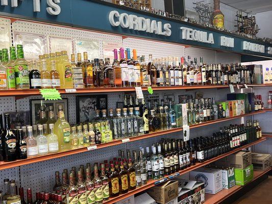 Great selection of Bourbons, Tequila and other Spirits.