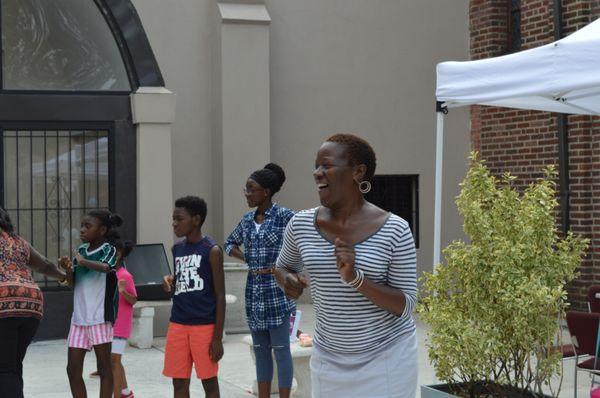 From our Community Arts Day Our Director of Registration Ms. Casey