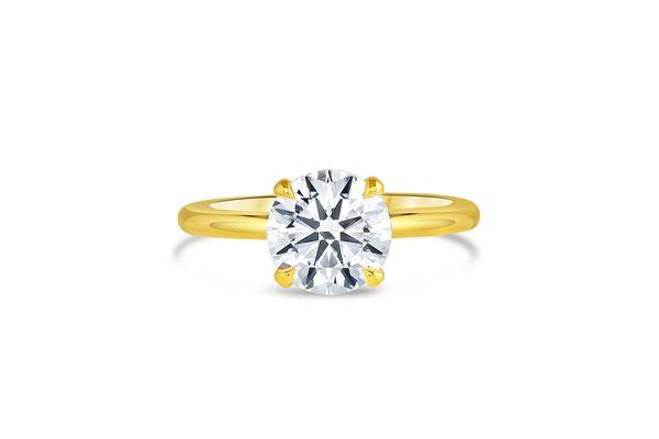 The River Solitaire with a round brilliant diamond.