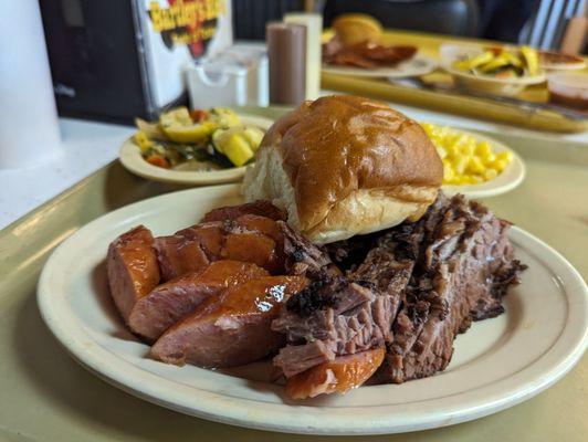 2 Meat Plate - Brisket and Smoked Sausage