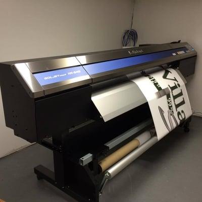 Our new 64" cut and print roland printer.