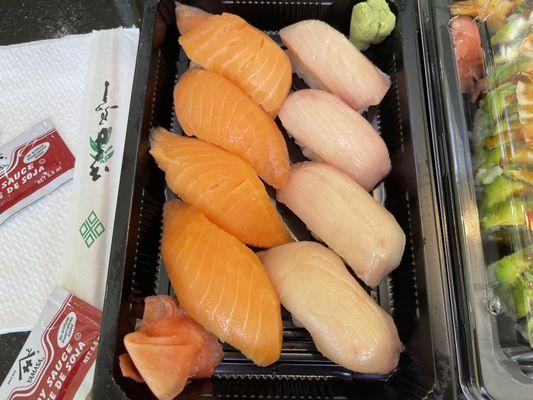 Salmon and Yellowtail Nigiri