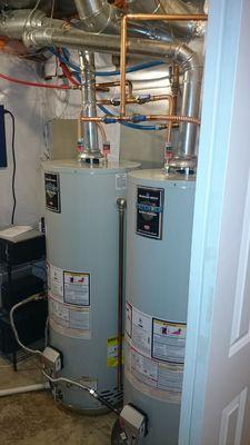 two new water heaters