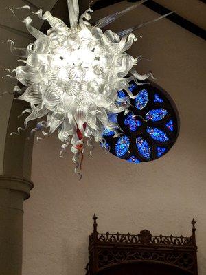 blown glass chandelier