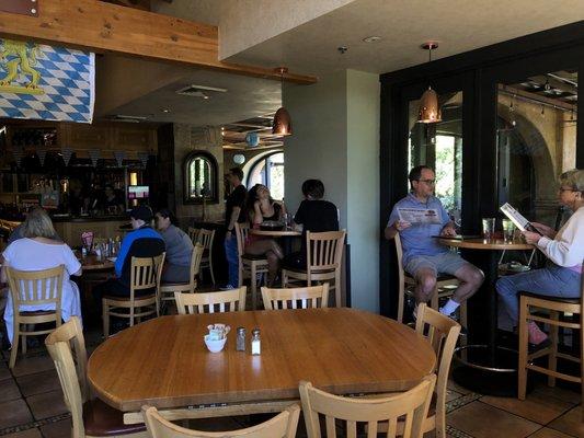 Indoor dining area.