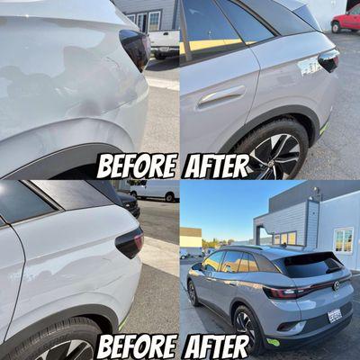 Skilled technicians restore Volkswagen with Precision Quarter Panel Repair!