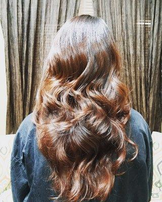 Hair painting or Balayage