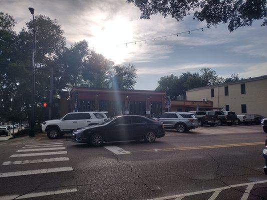 Outside of Zachary's standing near the Courthouse.