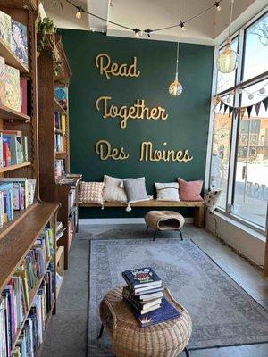 Corner with Children's books.