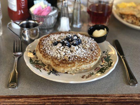 Blueberry whole wheat pancakes