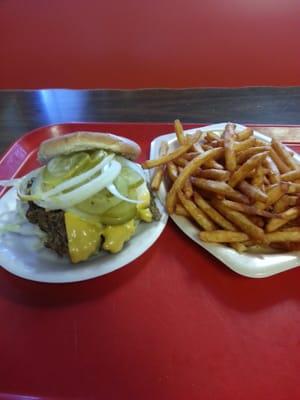 Big John w/ cheese and "Cajun" fries....