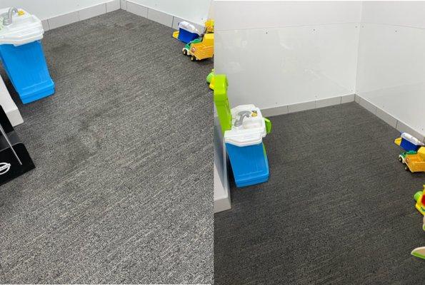 Before and After Carpet Cleaning