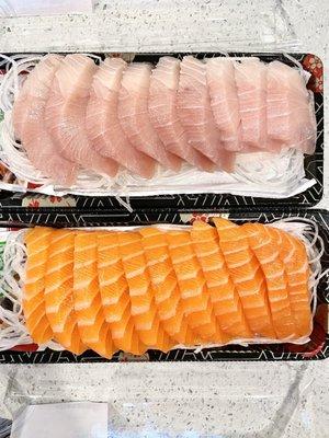 Salmon and Yellowtail Sashimi