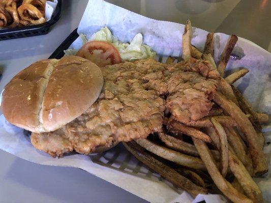 Pork tenderloin with "home fries"