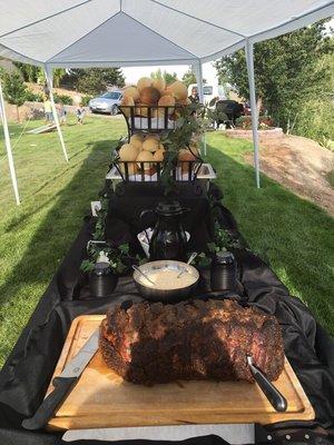 Carved prime rib